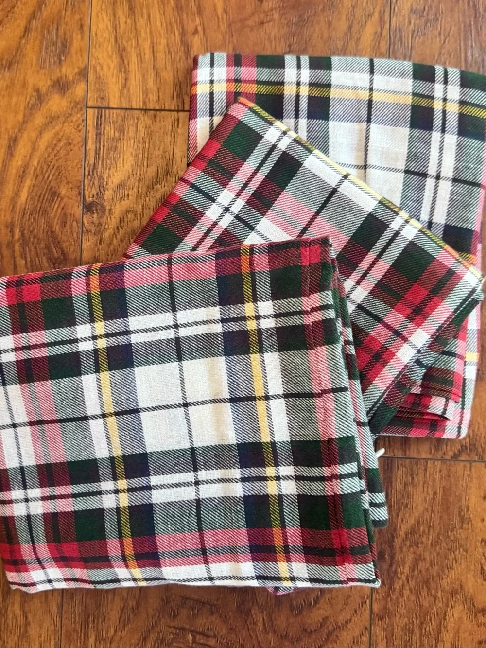 Pottery Barn Red Green Black White Plaid Lumbar Pillow
